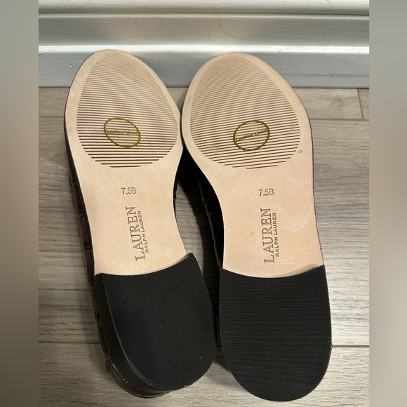 NEW Lauren Ralph Lauren Wynnie Leather Loafers Brown Ladies - Picture 2 of 7